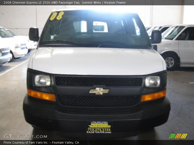 Summit White / Medium Pewter 2008 Chevrolet Express LS 1500 AWD Passenger Van