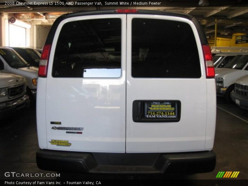 Summit White / Medium Pewter 2008 Chevrolet Express LS 1500 AWD Passenger Van