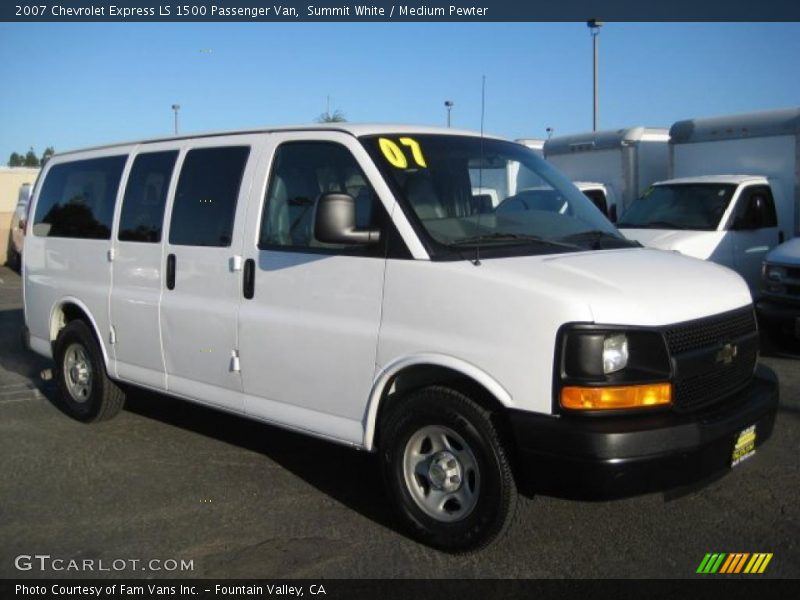Summit White / Medium Pewter 2007 Chevrolet Express LS 1500 Passenger Van