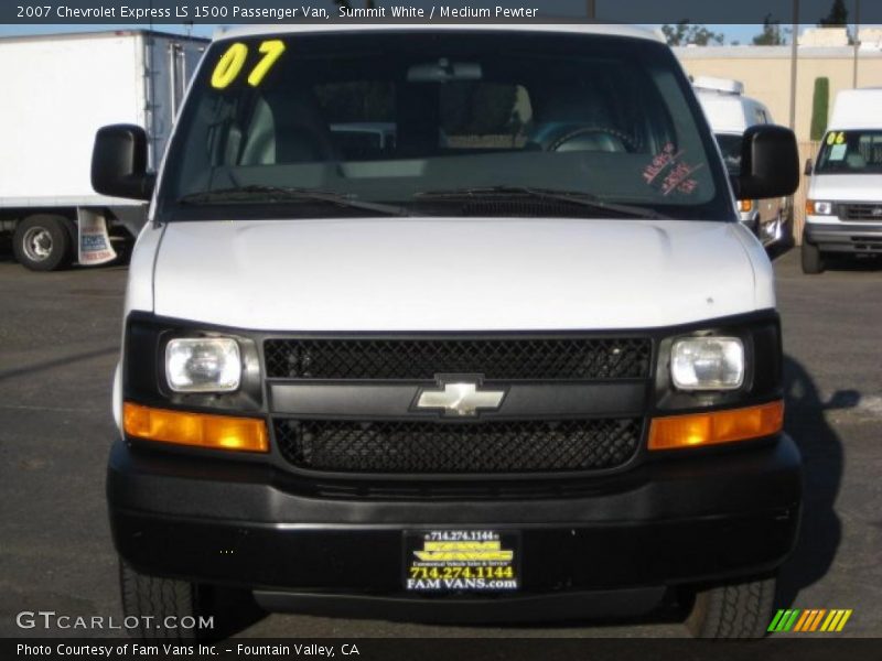 Summit White / Medium Pewter 2007 Chevrolet Express LS 1500 Passenger Van