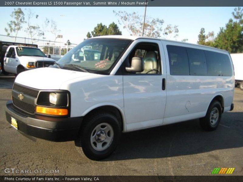 Summit White / Medium Pewter 2007 Chevrolet Express LS 1500 Passenger Van