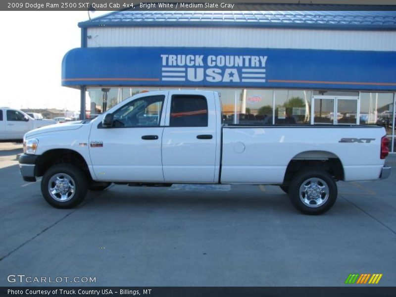 Bright White / Medium Slate Gray 2009 Dodge Ram 2500 SXT Quad Cab 4x4