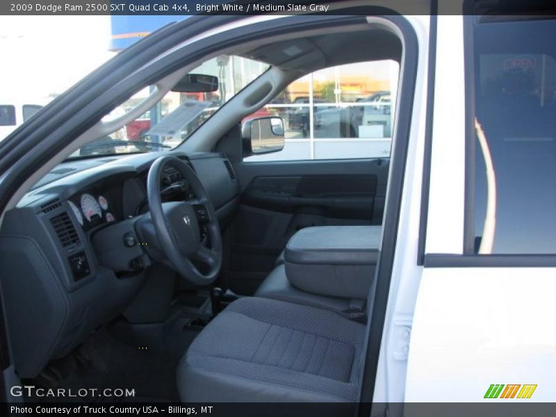 Bright White / Medium Slate Gray 2009 Dodge Ram 2500 SXT Quad Cab 4x4