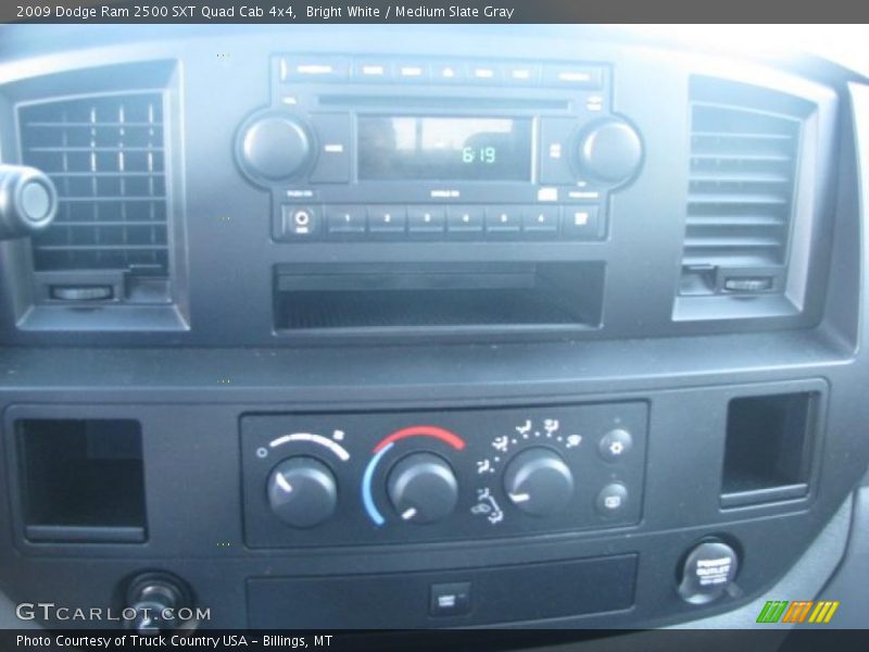 Bright White / Medium Slate Gray 2009 Dodge Ram 2500 SXT Quad Cab 4x4