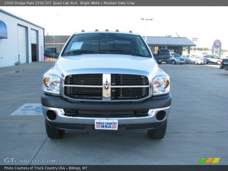 Bright White / Medium Slate Gray 2009 Dodge Ram 2500 SXT Quad Cab 4x4