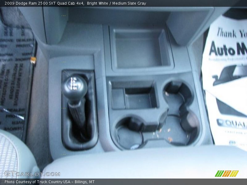 Bright White / Medium Slate Gray 2009 Dodge Ram 2500 SXT Quad Cab 4x4