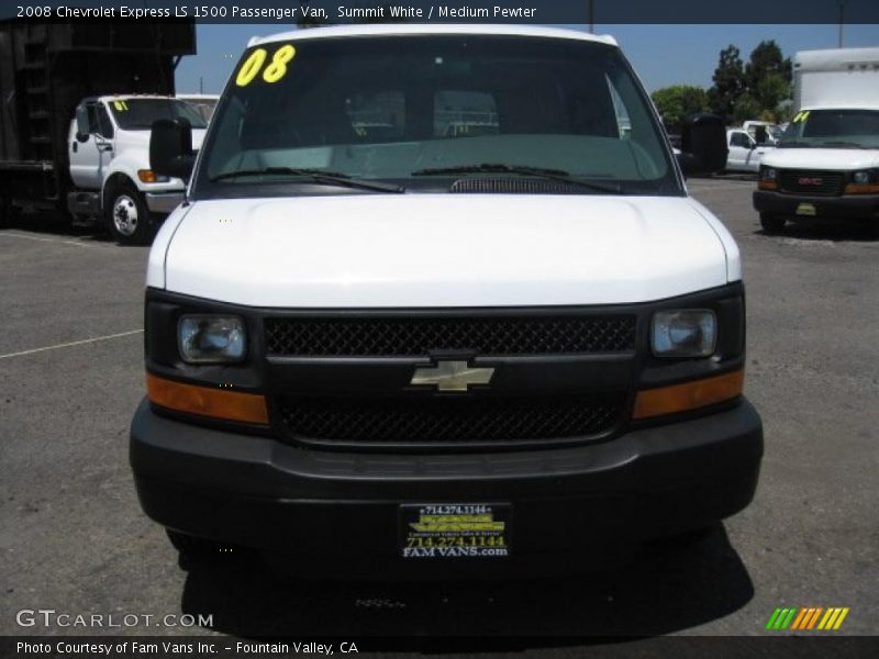 Summit White / Medium Pewter 2008 Chevrolet Express LS 1500 Passenger Van