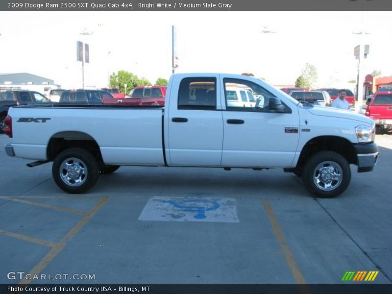 Bright White / Medium Slate Gray 2009 Dodge Ram 2500 SXT Quad Cab 4x4