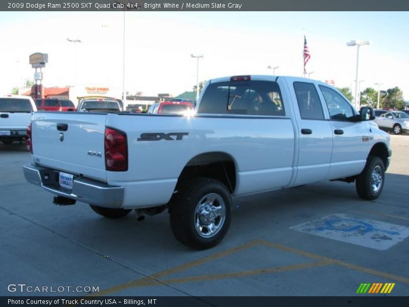 Bright White / Medium Slate Gray 2009 Dodge Ram 2500 SXT Quad Cab 4x4