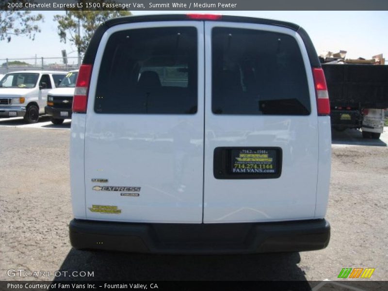 Summit White / Medium Pewter 2008 Chevrolet Express LS 1500 Passenger Van