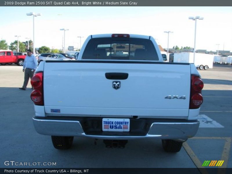 Bright White / Medium Slate Gray 2009 Dodge Ram 2500 SXT Quad Cab 4x4