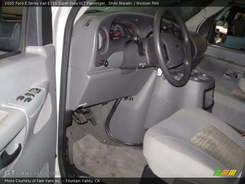 Silver Metallic / Medium Flint 2005 Ford E Series Van E350 Super Duty XLT Passenger