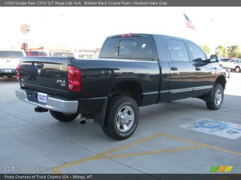 Brilliant Black Crystal Pearl / Medium Slate Gray 2008 Dodge Ram 2500 SLT Mega Cab 4x4