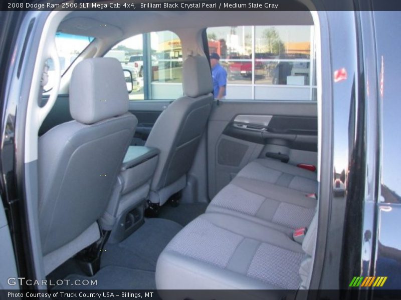 Brilliant Black Crystal Pearl / Medium Slate Gray 2008 Dodge Ram 2500 SLT Mega Cab 4x4