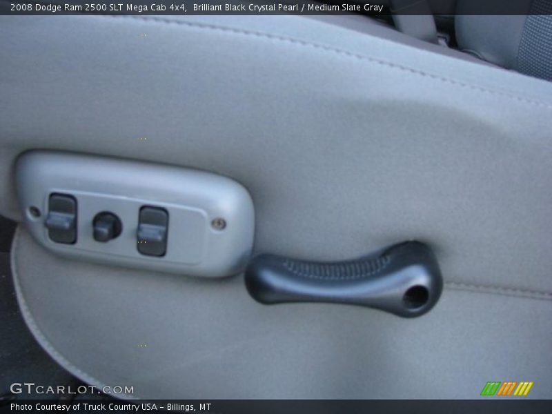 Brilliant Black Crystal Pearl / Medium Slate Gray 2008 Dodge Ram 2500 SLT Mega Cab 4x4