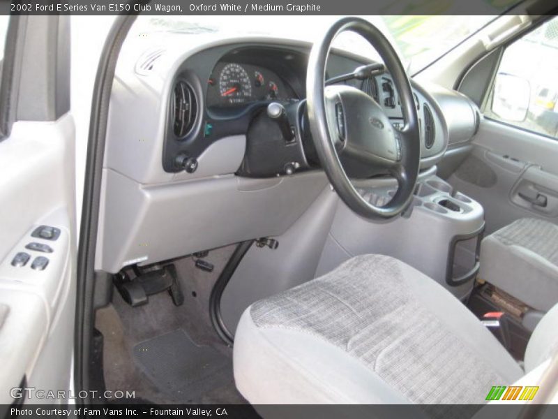 Oxford White / Medium Graphite 2002 Ford E Series Van E150 Club Wagon