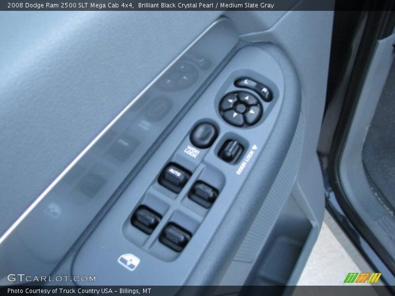 Brilliant Black Crystal Pearl / Medium Slate Gray 2008 Dodge Ram 2500 SLT Mega Cab 4x4