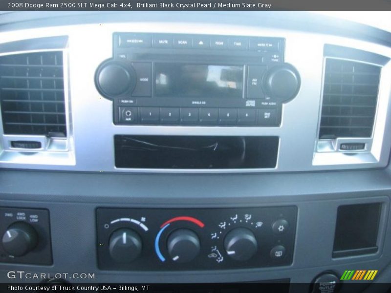 Brilliant Black Crystal Pearl / Medium Slate Gray 2008 Dodge Ram 2500 SLT Mega Cab 4x4