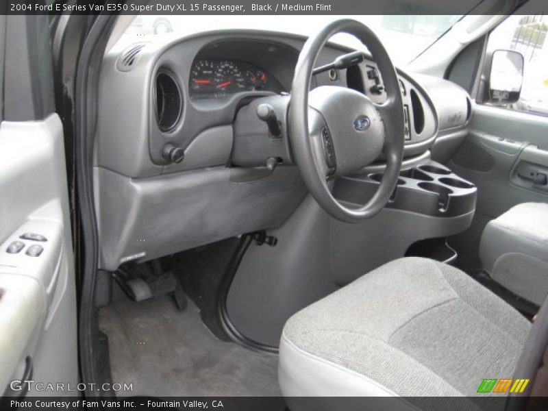 Black / Medium Flint 2004 Ford E Series Van E350 Super Duty XL 15 Passenger