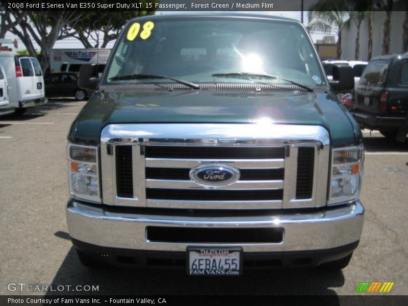 Forest Green / Medium Flint 2008 Ford E Series Van E350 Super Duty XLT 15 Passenger