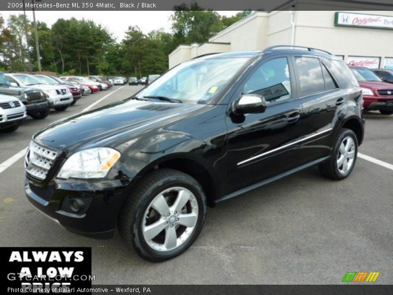 Black / Black 2009 Mercedes-Benz ML 350 4Matic