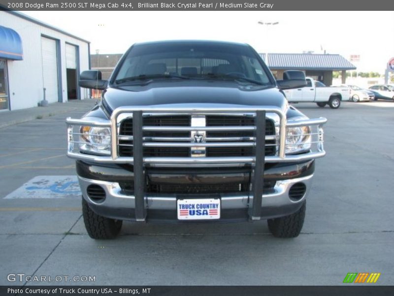 Brilliant Black Crystal Pearl / Medium Slate Gray 2008 Dodge Ram 2500 SLT Mega Cab 4x4