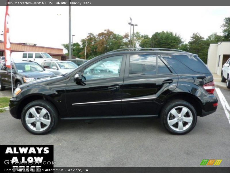 Black / Black 2009 Mercedes-Benz ML 350 4Matic
