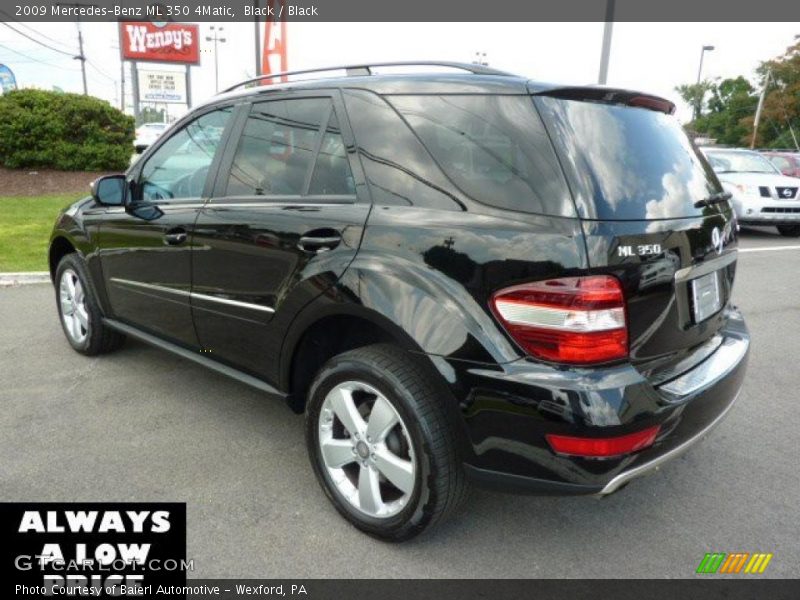 Black / Black 2009 Mercedes-Benz ML 350 4Matic