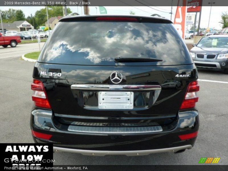 Black / Black 2009 Mercedes-Benz ML 350 4Matic