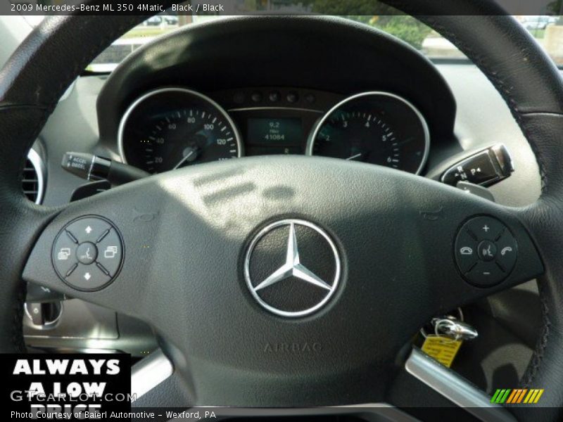 Black / Black 2009 Mercedes-Benz ML 350 4Matic
