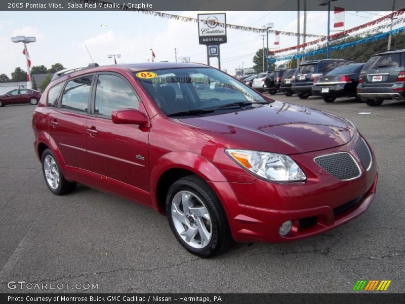 Salsa Red Metallic / Graphite 2005 Pontiac Vibe