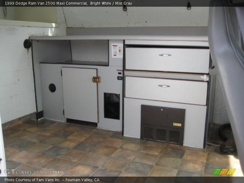 Bright White / Mist Gray 1999 Dodge Ram Van 2500 Maxi Commercial