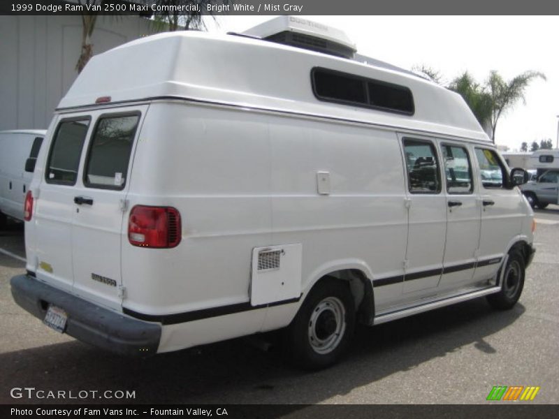 Bright White / Mist Gray 1999 Dodge Ram Van 2500 Maxi Commercial