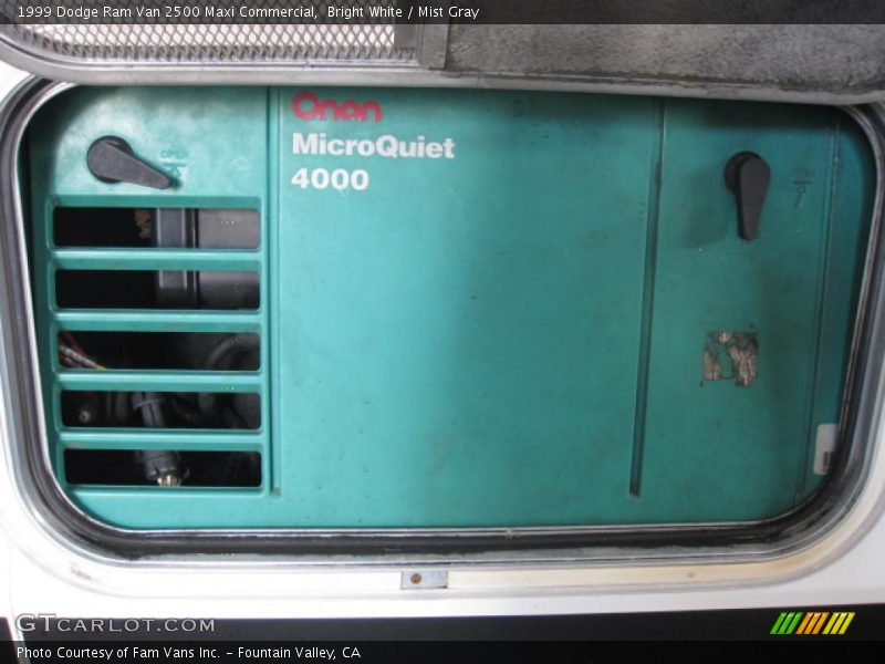 Bright White / Mist Gray 1999 Dodge Ram Van 2500 Maxi Commercial