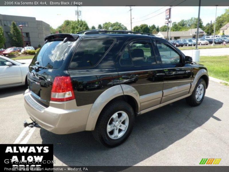 Ebony Black / Beige 2006 Kia Sorento EX 4x4