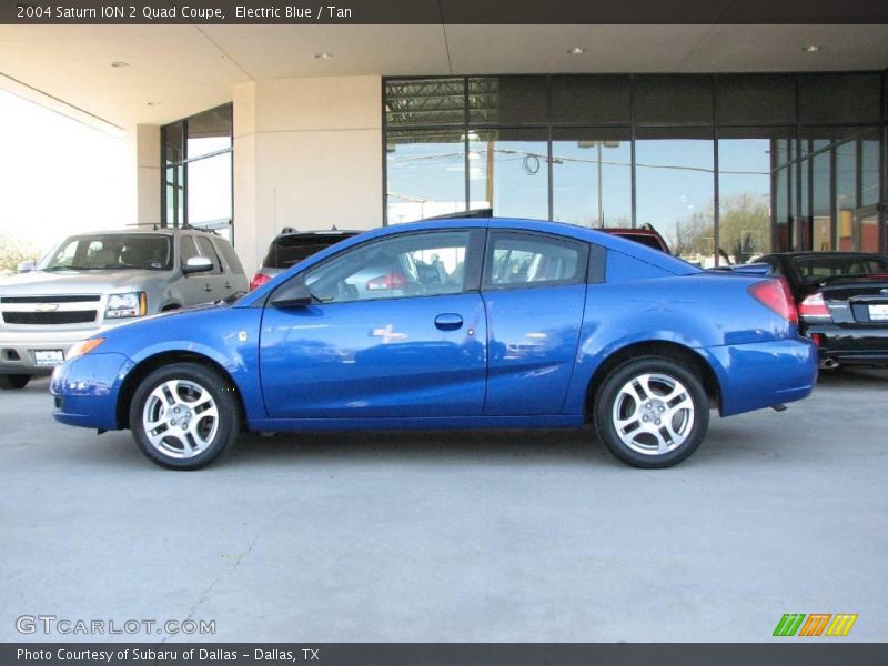 Electric Blue / Tan 2004 Saturn ION 2 Quad Coupe