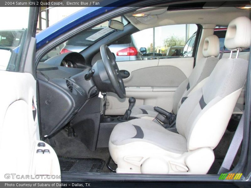 Electric Blue / Tan 2004 Saturn ION 2 Quad Coupe