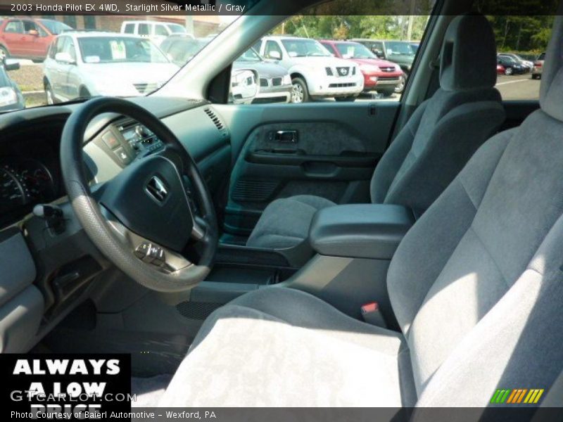 Starlight Silver Metallic / Gray 2003 Honda Pilot EX 4WD