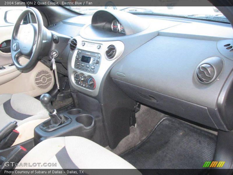 Electric Blue / Tan 2004 Saturn ION 2 Quad Coupe