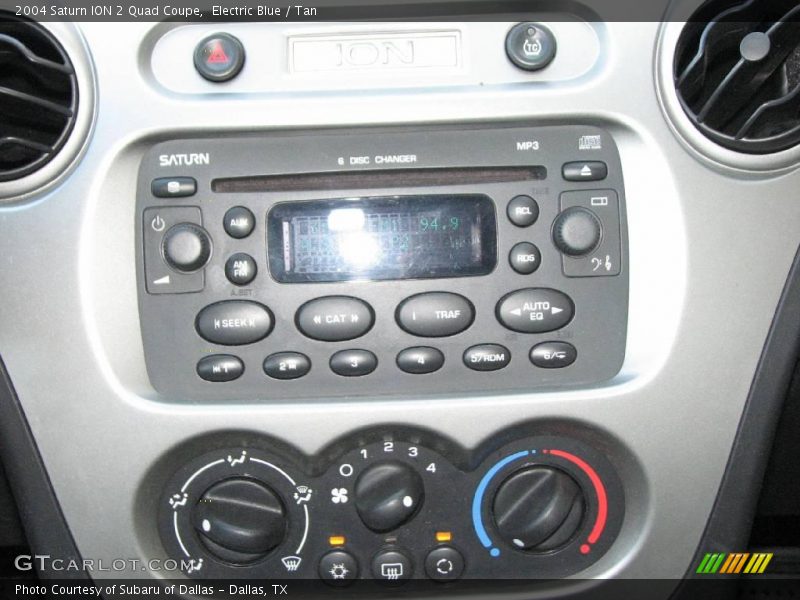 Electric Blue / Tan 2004 Saturn ION 2 Quad Coupe