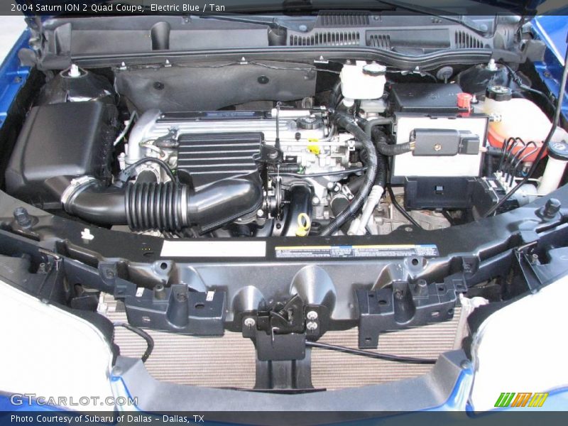 Electric Blue / Tan 2004 Saturn ION 2 Quad Coupe