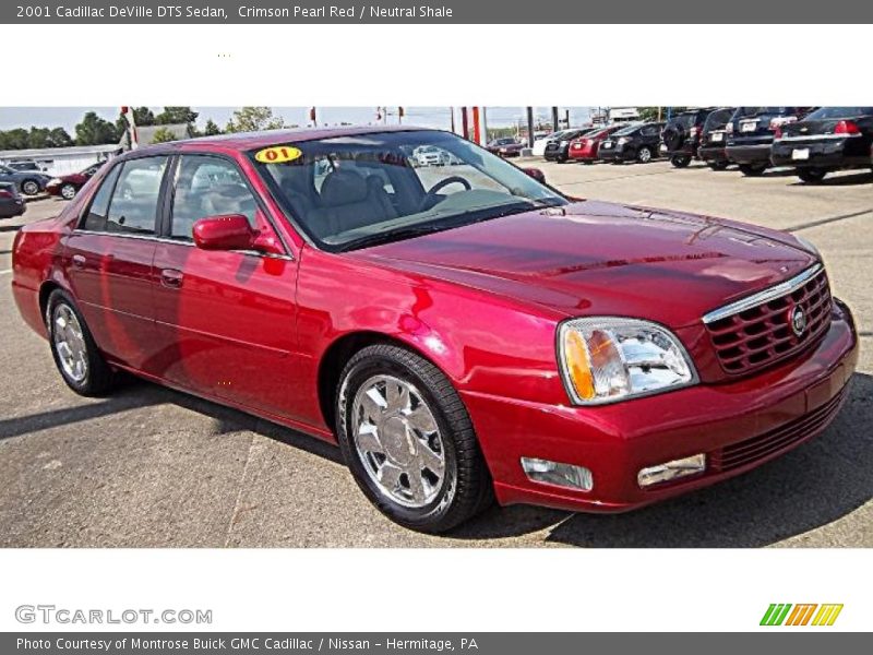 Crimson Pearl Red / Neutral Shale 2001 Cadillac DeVille DTS Sedan