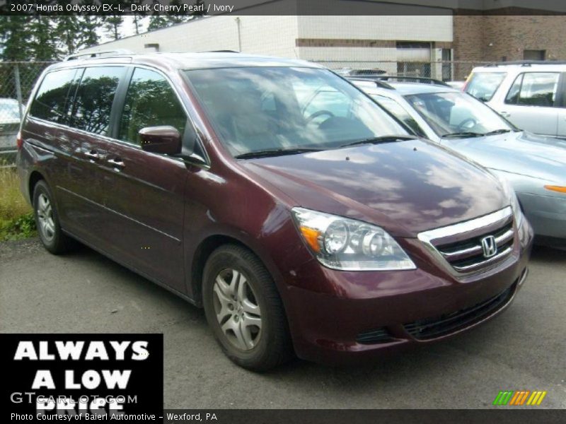Dark Cherry Pearl / Ivory 2007 Honda Odyssey EX-L