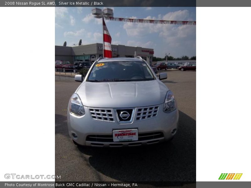 Silver Ice Metallic / Black 2008 Nissan Rogue SL AWD