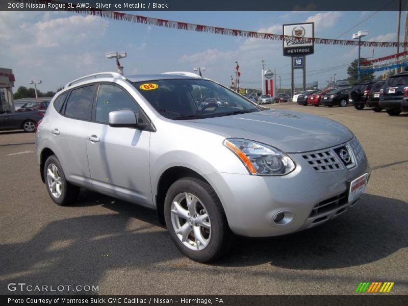 Silver Ice Metallic / Black 2008 Nissan Rogue SL AWD