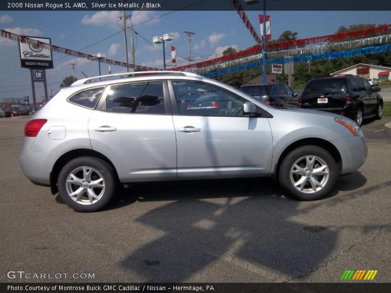Silver Ice Metallic / Black 2008 Nissan Rogue SL AWD