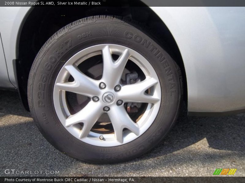Silver Ice Metallic / Black 2008 Nissan Rogue SL AWD