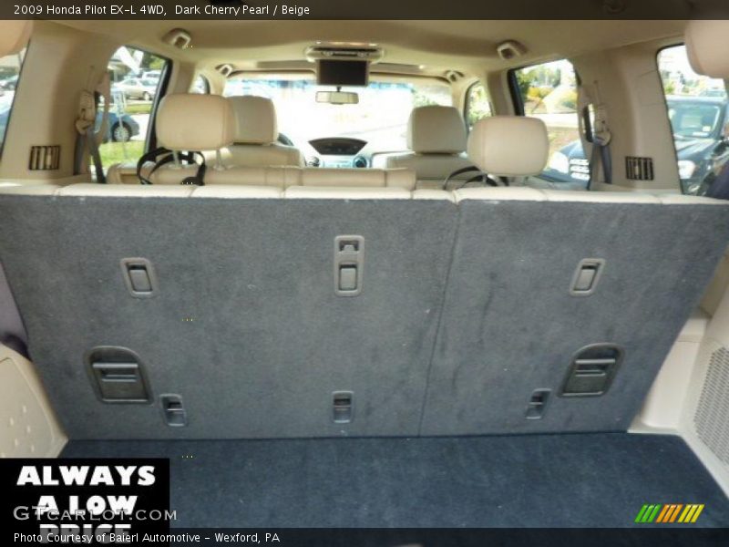 Dark Cherry Pearl / Beige 2009 Honda Pilot EX-L 4WD