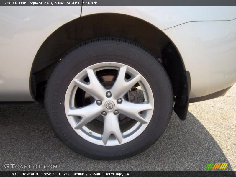 Silver Ice Metallic / Black 2008 Nissan Rogue SL AWD