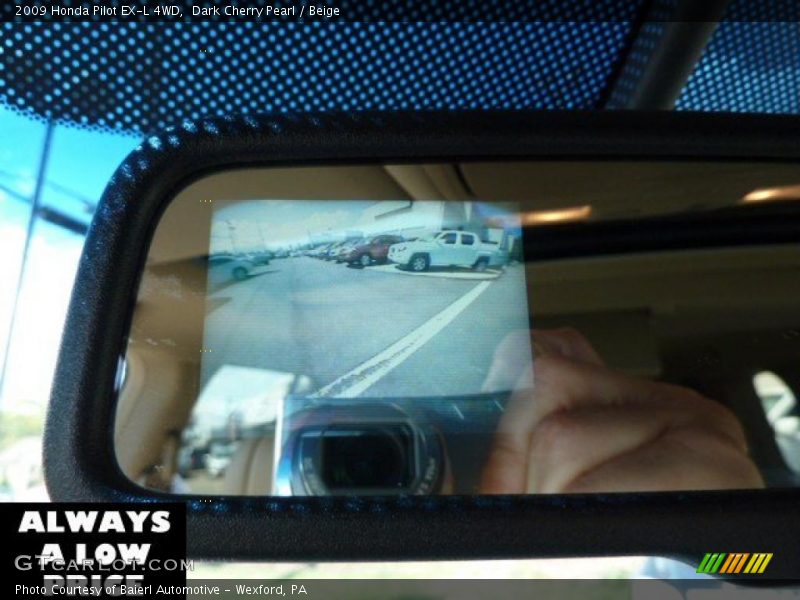 Dark Cherry Pearl / Beige 2009 Honda Pilot EX-L 4WD